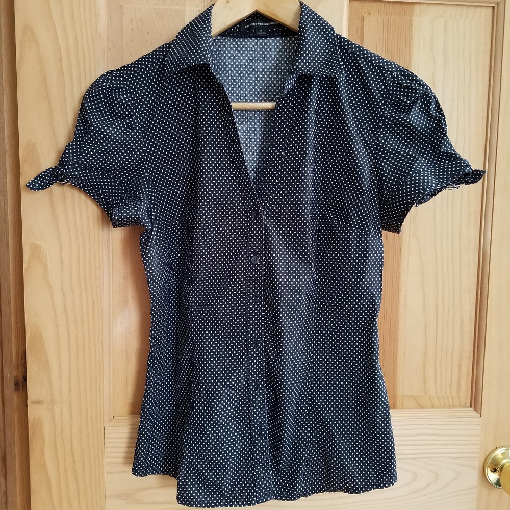 Express Polkadot Button Down